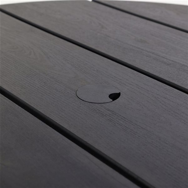 Backyard Lifestyles 42 x 32 x 32-in Black Round Bar Table