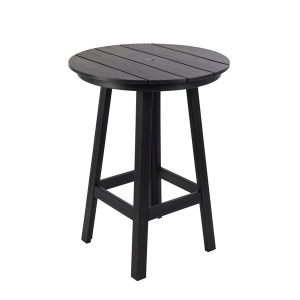 Backyard Lifestyles 42 x 32 x 32-in Black Round Bar Table