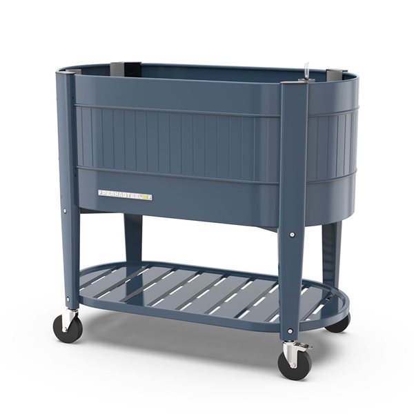 Permasteel Blue Elevated Garden Bed with EnGrow TrueSoil Technology