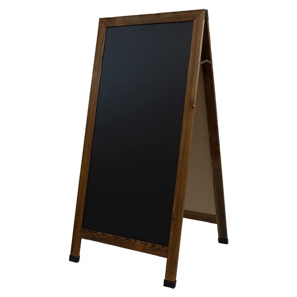 Sunnydaze Decor 57 x 27‑in Rustic Brown Chalkboard with Chalk and Eraser