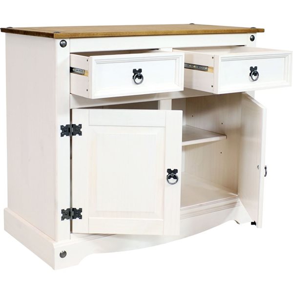 Sunnydaze Decor 31.5‑in Solid Pine Console Table with Drawer