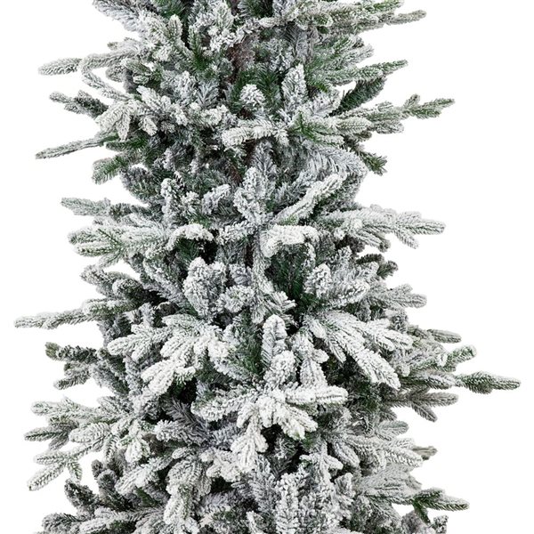 Sunnydaze Decor 6‑ft Slim and Stately Flocked Artificial Christmas Tree