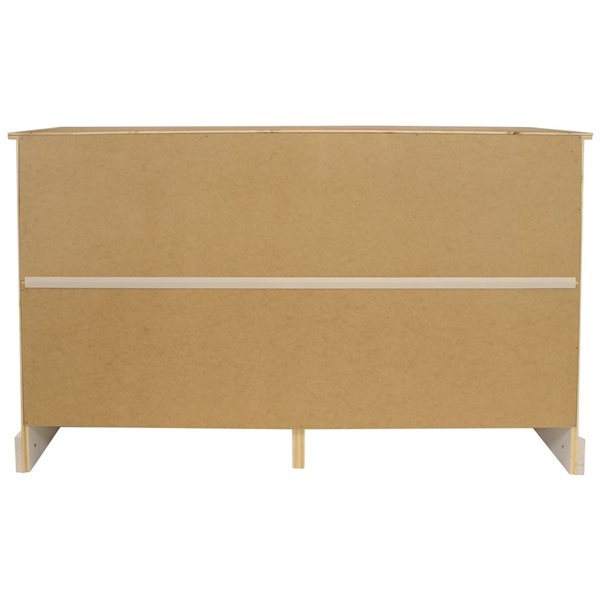 Sunnydaze Decor 32‑in White Solid Pine Sideboard with 3 Drawers and 3 Doors