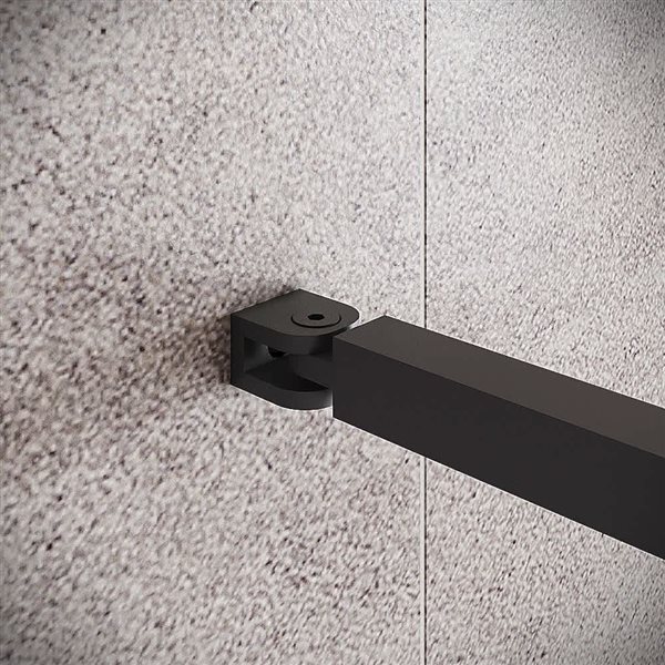 Streamline Coscile 36 x 76-in Clear CrystalTech Glass Framed Fixed Panel - Matte Black