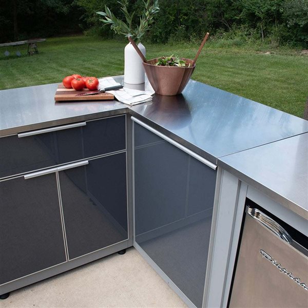 Blue Sky Outdoor Kitchen Standard Corner Stainless Steel Cabinet Top