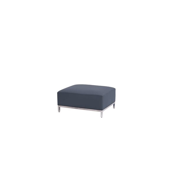 Velago OLLON Faux Leather Ottoman - Grey