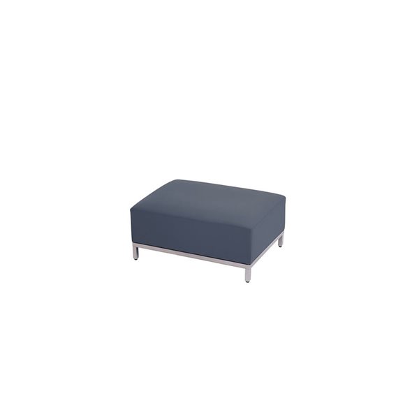 Velago OLLON Faux Leather Ottoman - Grey