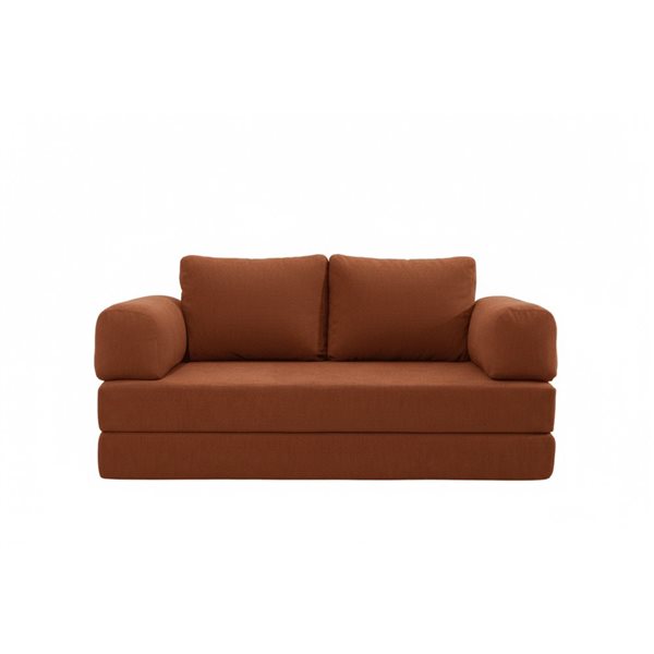 Velago Teddy 3-Seat Compressed Sofa - Orange