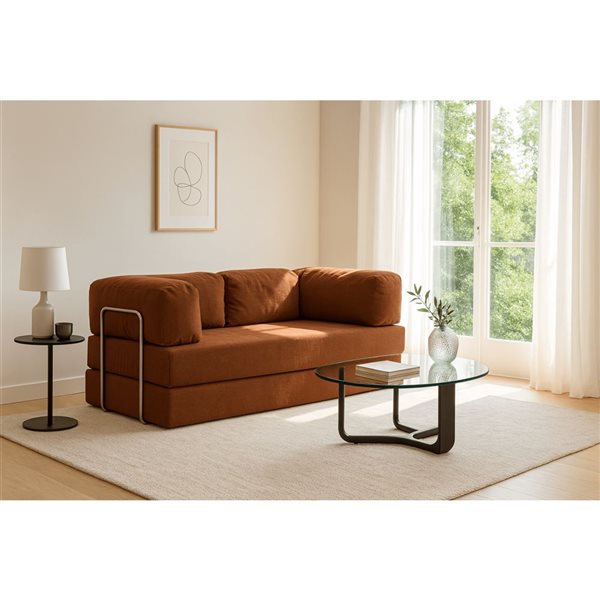 Velago Teddy 3-Seat Compressed Sofa - Orange