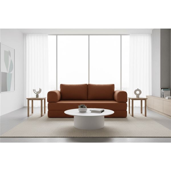 Velago Teddy 3-Seat Compressed Sofa - Orange