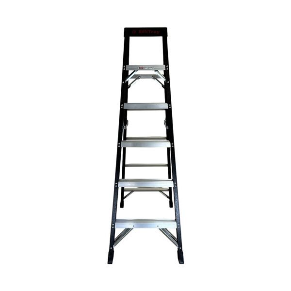 Effitray 4-ft Type 1A Stepladder w/ 3 Steps - Black