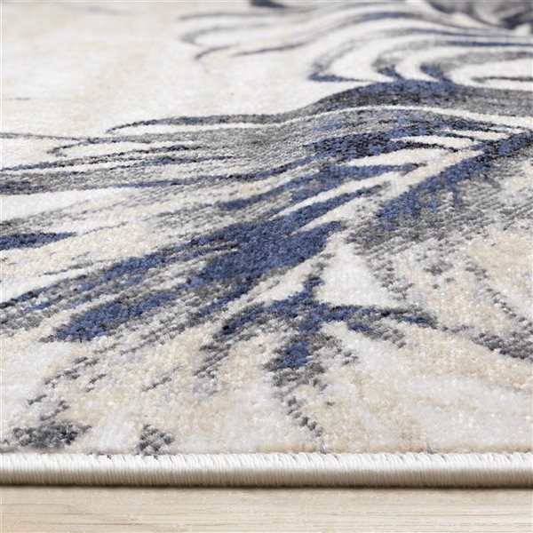Rug Branch Callaya 5 x 8-ft Contemporary Botanical Area Rug - Cream