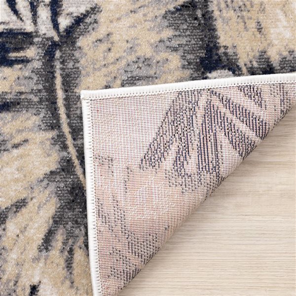Rug Branch Callaya 5 x 8-ft Contemporary Botanical Area Rug - Cream