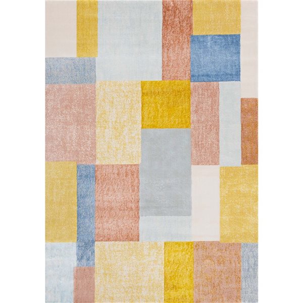 Rug Branch Vireo 5 x 8-ft Contemporary Geometric Area Rug - Yellow