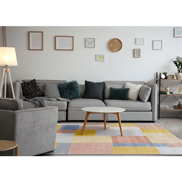 Rug Branch Vireo 5 x 8-ft Contemporary Geometric Area Rug - Yellow