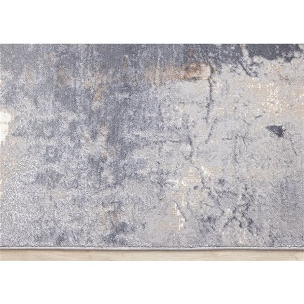 Rug Branch Zephyr 5 x 8-ft Contemporary Distressed Area Rug - Taupe