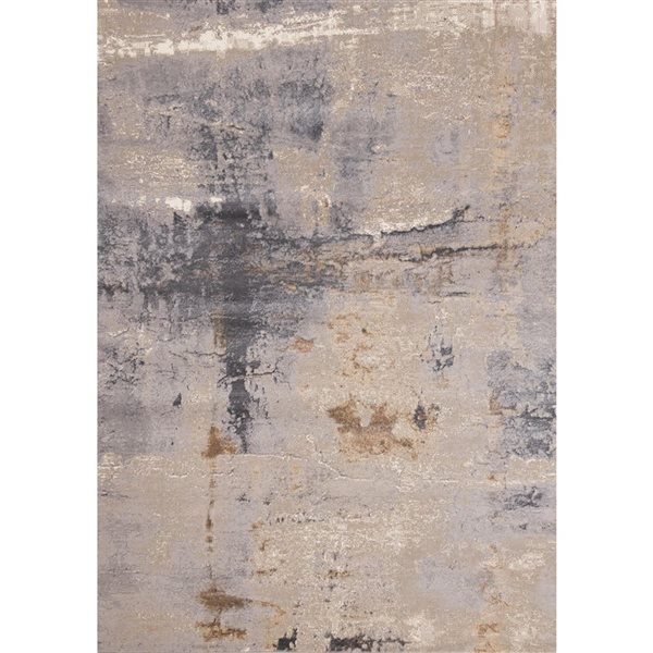Rug Branch Zephyr 5 x 8-ft Contemporary Distressed Area Rug - Taupe