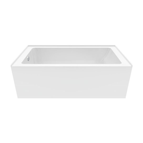 DreamLine Nevia 60 x 36-in White Acrylic Alcove Left-Hand Drain Bathtub
