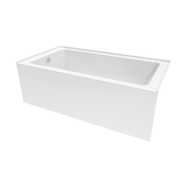 DreamLine Nevia 60 x 36-in White Acrylic Alcove Left-Hand Drain Bathtub