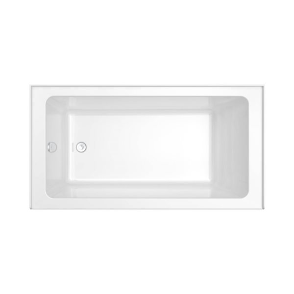 DreamLine Nevia 60 x 36-in White Acrylic Alcove Left-Hand Drain Bathtub