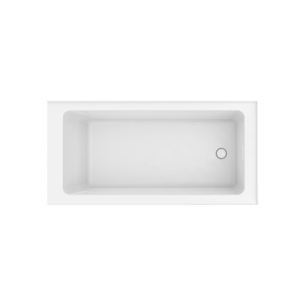 DreamLine Nevia 60 x 36-in White Acrylic Right Corner Right-Hand Drain Bathtub with Linear Overflow