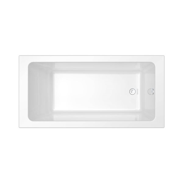 DreamLine Nevia 60 x 30-in White Acrylic Drop-in White End Drain Bathtub