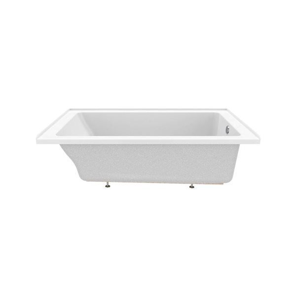 DreamLine Nevia 60 x 36-in White Acrylic Alcove Right-Hand Drain Bathtub