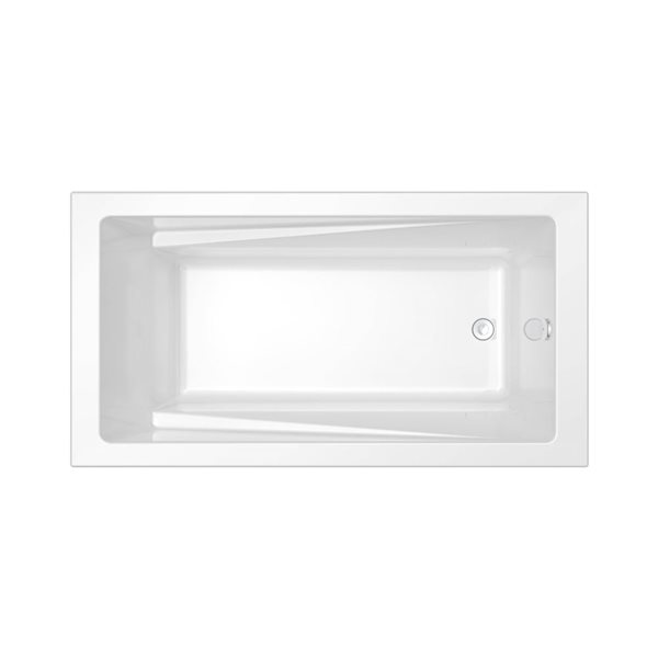 DreamLine Amavi 60 x 32-in White Acrylic Drop-in White End Drain Bathtub