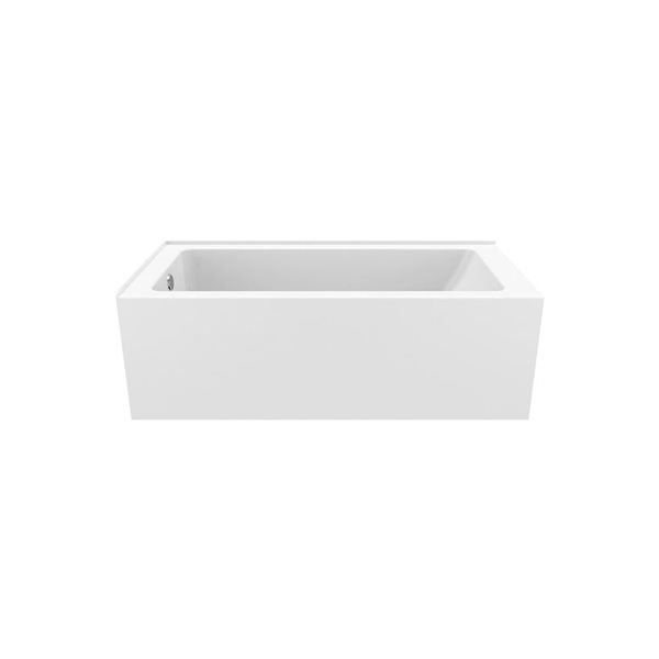 DreamLine Nevia 60 x 32-in White Acrylic Left Corner Left-Hand Drain Bathtub