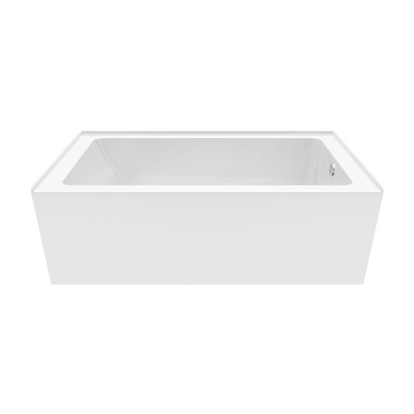 DreamLine Nevia 60 x 36-in White Acrylic Alcove Right-Hand Drain Bathtub