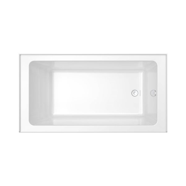 DreamLine Nevia 60 x 36-in White Acrylic Alcove Right-Hand Drain Bathtub