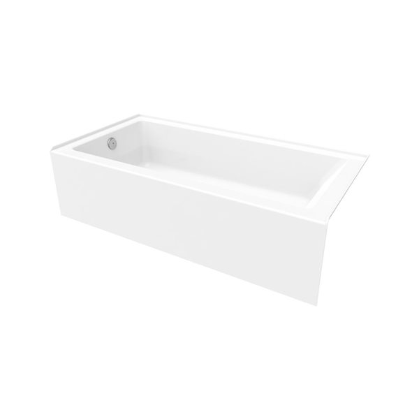 DreamLine Adana 60 x 30-in White Acrylic Alcove Left-Hand Drain Bathtub