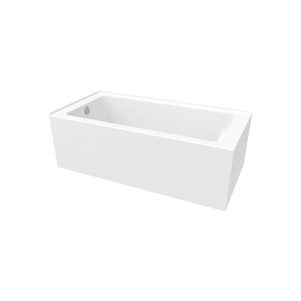 DreamLine Nevia 60 x 36-in White Acrylic Left Corner Left-Hand Drain Bathtub