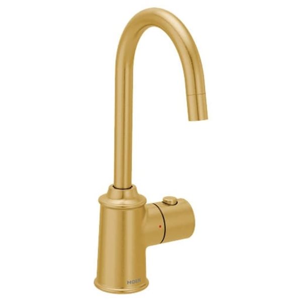 MOEN Traditional Instant Hot Sip 1-Handle Kitchen Faucet - Brushed Gold