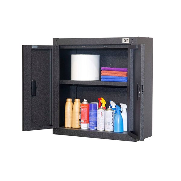 CAT RTA Garage Storage Cabinet Set w/ 1 Wall Cabinet + 36-in Shelves and 48-in Workbench