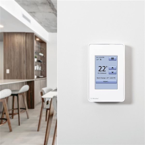Stelpro Concerto 120V/240V Touch Screen Programmable Electronic Thermostat - 5 mA
