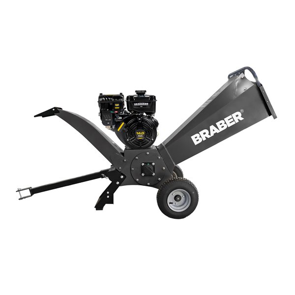 BRABER Steel 4-in 14HP 408 CC Drum Wood Chipper
