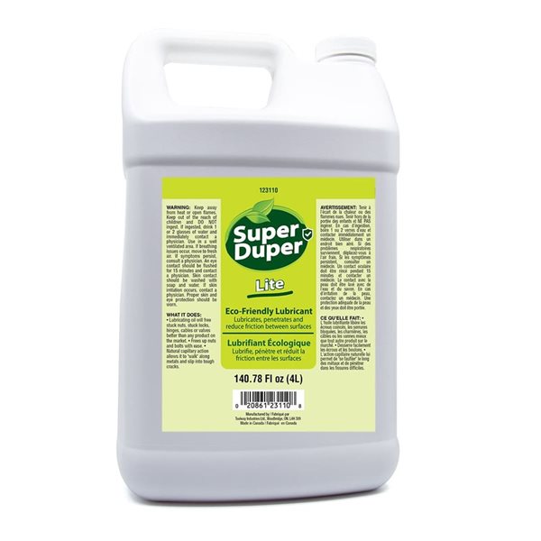 Super Duper Eco-Friendly Lite Lubricant Oil and Rust Remover 140 ounce (4 litre)