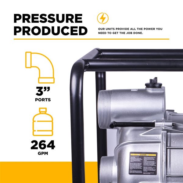 BE Power Equipment 3-in Aluminum Semi-Trash Transfer Pump with Powerease 225 Engine