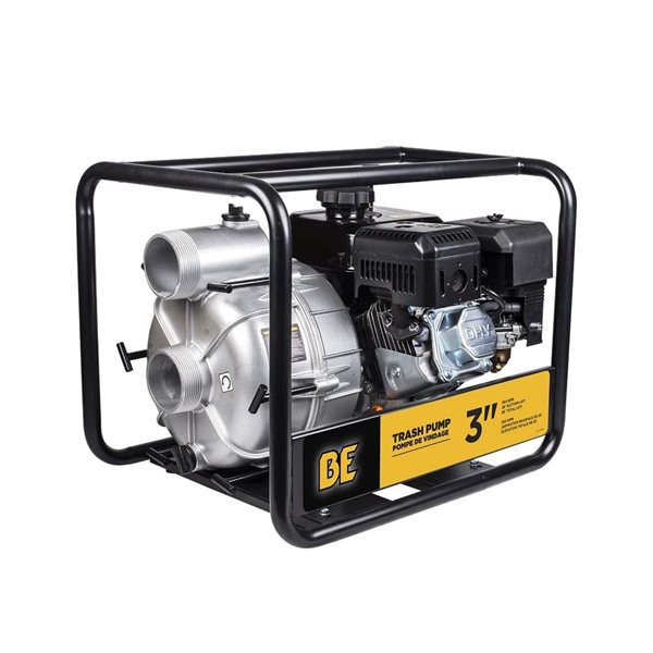 BE Power Equipment 3-in Aluminum Semi-Trash Transfer Pump with Powerease 225 Engine