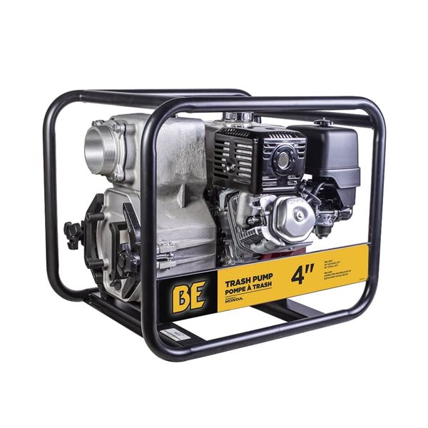 BE Power Equipment 4-in Aluminum Trash Transfer Pump with Honda GX390 Engine