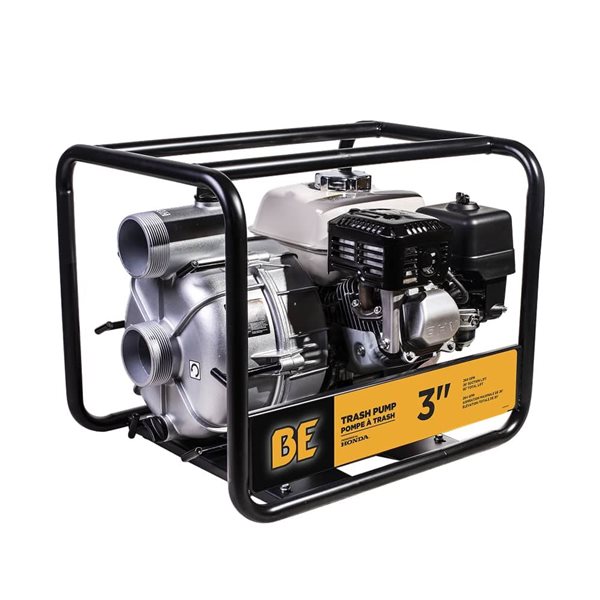 BE Power Equipment 3-in Aluminum Semi-Trash Transfer Pump with Honda GX200 Engine