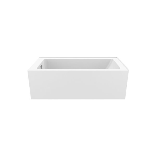 Dreamline Nevia 60 x 36-in White Acrylic Right Corner Left-Hand Drain Bathtub
