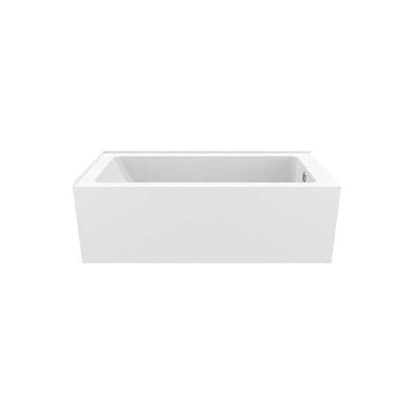 Dreamline Nevia 60 x 30-in White Acrylic Left Corner Right-Hand Drain Bathtub
