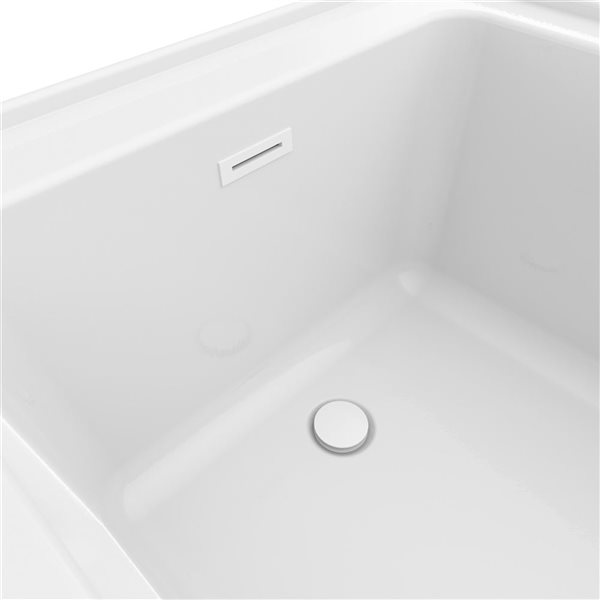 Dreamline Nevia 60 x 30-in White Acrylic Right Corner Left-Hand Drain Bathtub