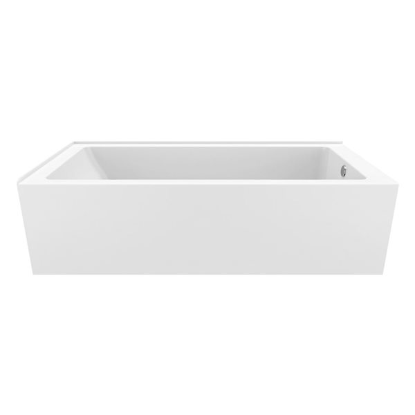 Dreamline Nevia 72 x 36-in White Acrylic Left Corner Right-Hand Drain Bathtub
