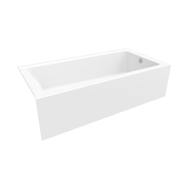 Dreamline Nevia 72 x 36-in White Acrylic Left Corner Right-Hand Drain Bathtub