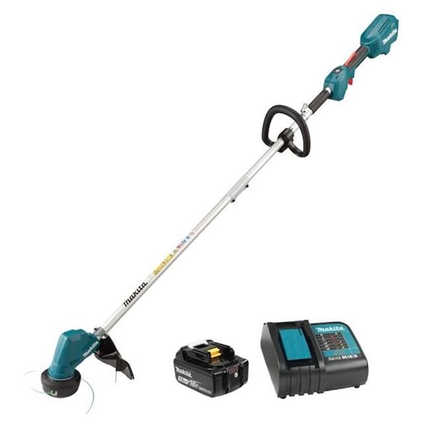 Makita 18 V LXT Brushless 13-in Line Trimmer w/ 5.0 Ah Rechargeable Battery and Charger