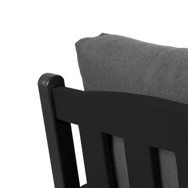 Backyard Lifestyles Outdoor Plastic Swivel Chair w/ Cushions - Dark Grey