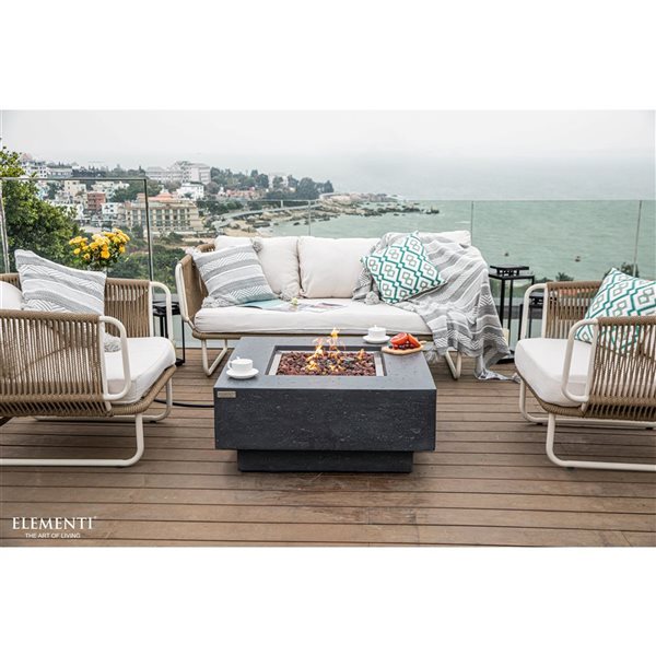 Elementi Manhattan Fire Table for Liquid Propane - Grey